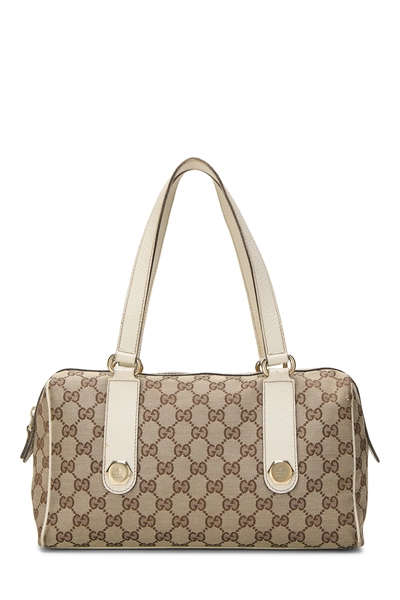 Gucci Original GG Canvas Charmy Boston Handbag Small
