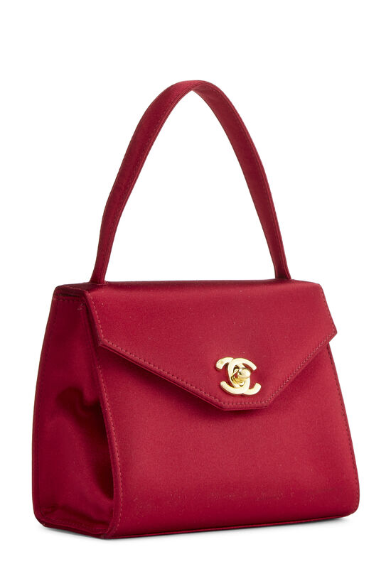 Red Satin 'CC' Handbag Mini, , large image number 1