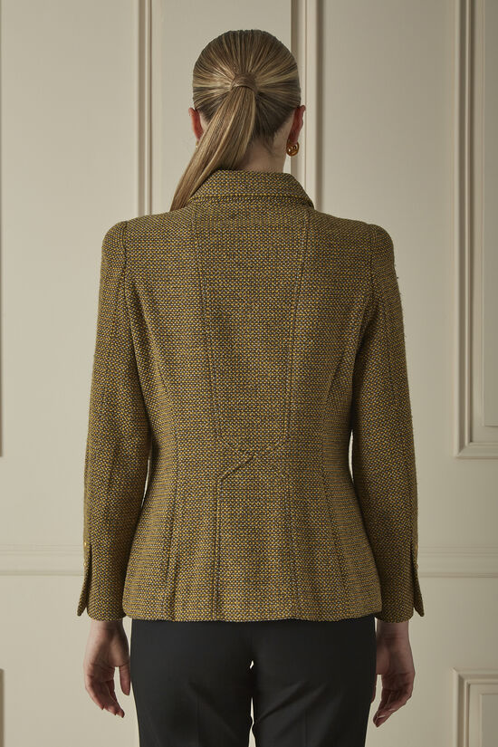 Yellow & Brown Tweed Jacket