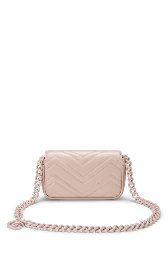 Pink Chevron Leather GG Marmont Belt Bag, , large image number 3