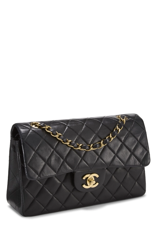 Black Quilted Lambskin Classic Double Flap Small, , large image number 1
