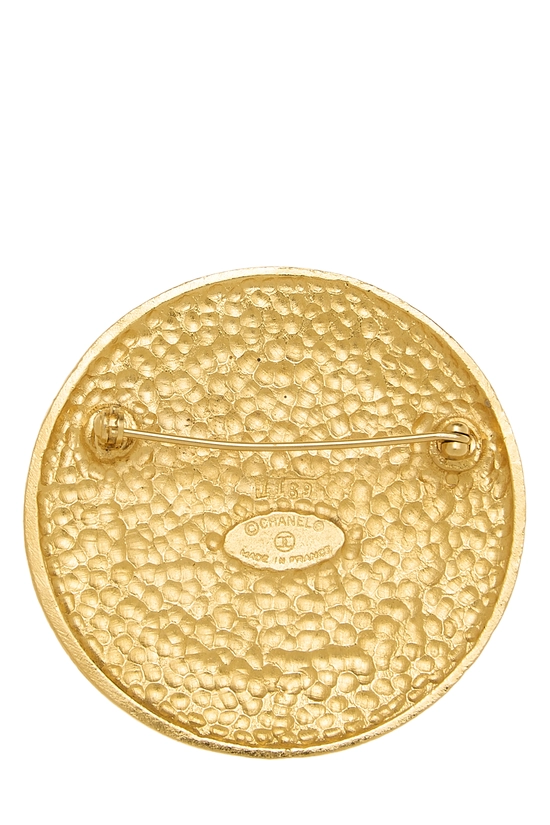 Gold 'CC' Logo Brooch, , large image number 1
