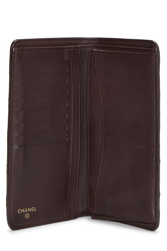 Black Quilted Lambskin Classic Long Flap Wallet