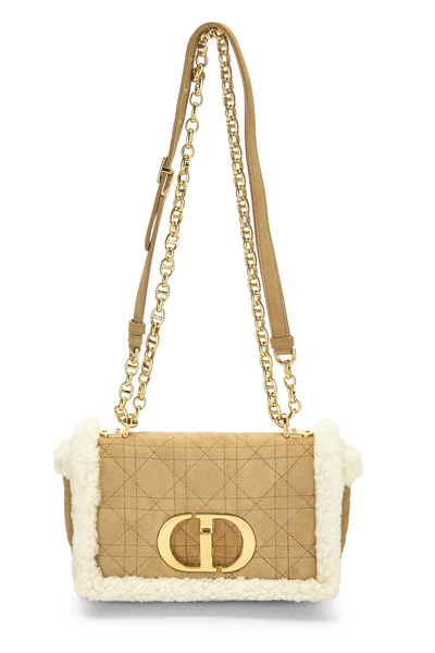Brown Shearling Caro Bag Small