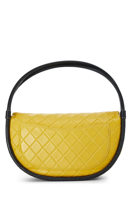 Yellow Quilted Lambskin Hula Hoop Bag Medium, , large image number 3