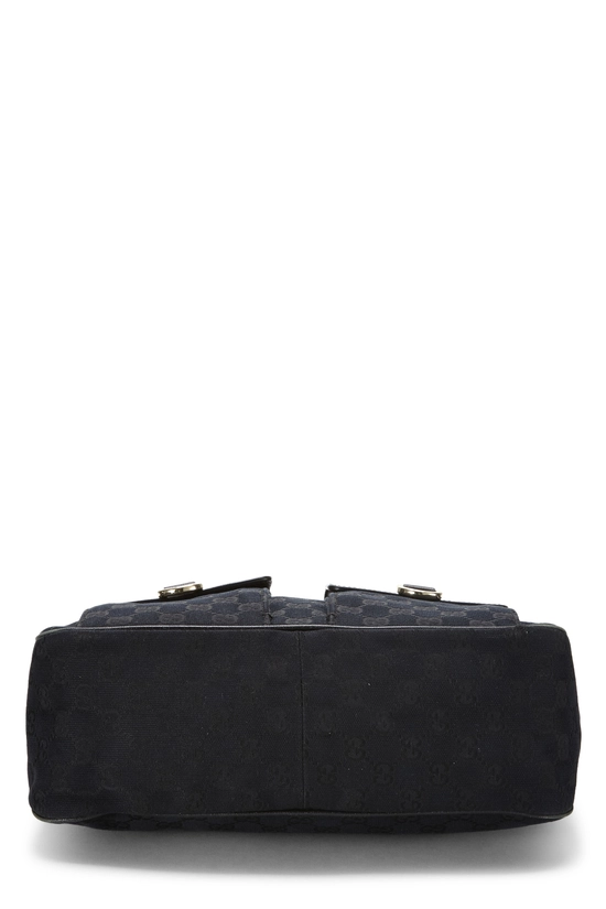 Black GG Canvas Abbey Pocket Hobo, , large image number 4