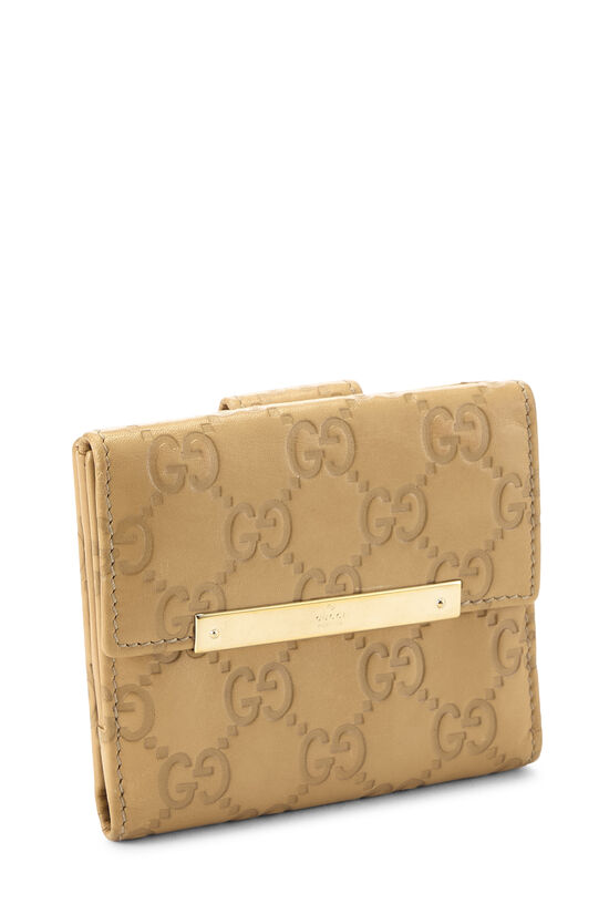 Beige Guccissima French Flap Wallet , , large image number 1