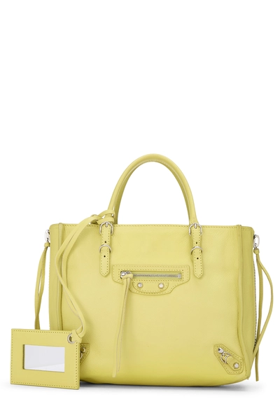 Yellow Calfskin Papier A4 Zip Around Tote Mini