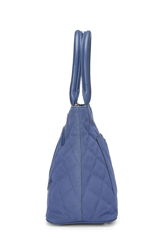 blue chanel canvas bag tote