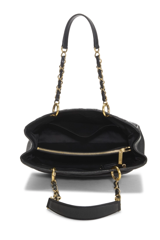 Black Quilted Caviar Grand Shopping Tote (GST), , large image number 5