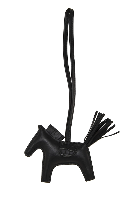 Black Milo & Alligator Leather Rodeo Bag Charm PM, , large image number 0