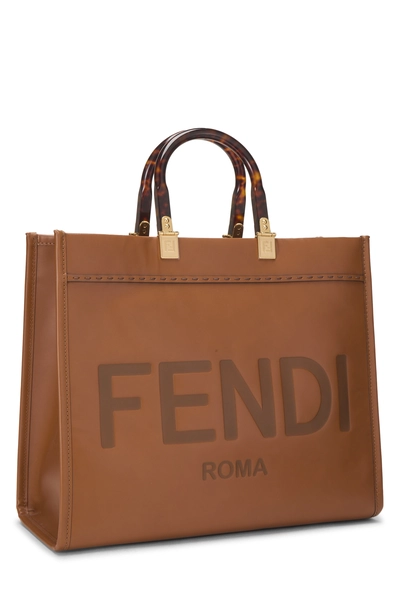 Fendi Brown Calfskin Sunshine Shopper Medium — photo 2