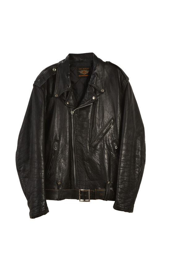 Black Harley Davidson Leather Moto Jacket, , large image number 1