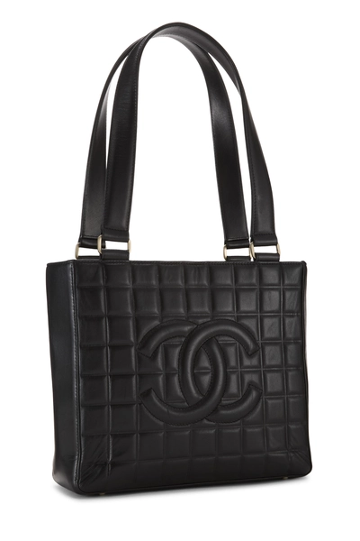 Chanel Black Quilted Lambskin Chocolate Bar Tote — photo 2