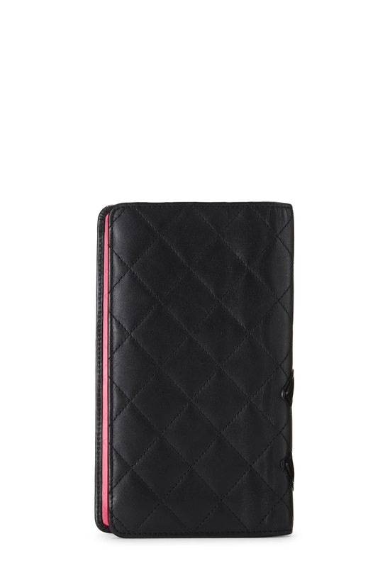 Black Quilted Calfskin Cambon Wallet, , large image number 2