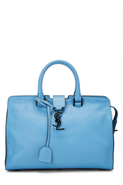 Blue Leather Downtown Cabas Small