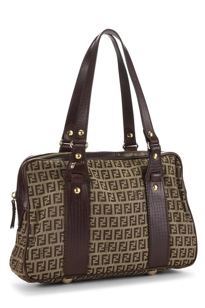 Fendi Beige Zucchino Canvas Boston — photo 2