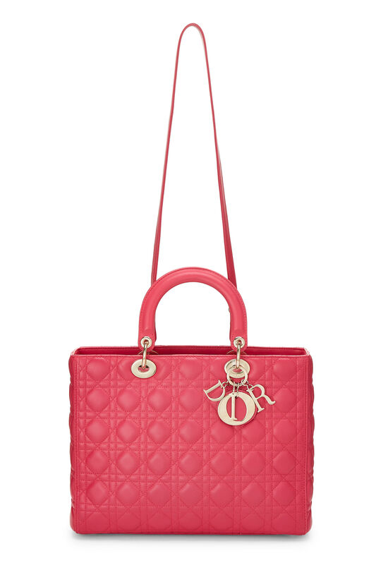 Pink Cannage Quilted Lambskin Lady Dior Large, , large image number 1
