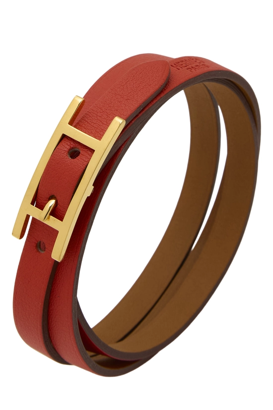 Capucine Leather Behapi Double Tour Bracelet, , large image number 0