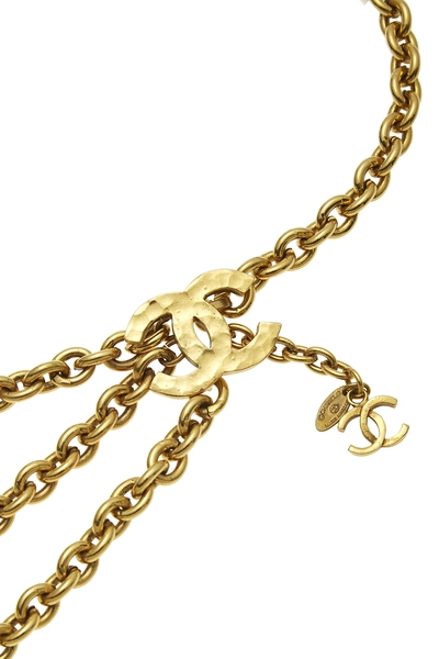 Gold 'CC' Chain Belt 3, , large