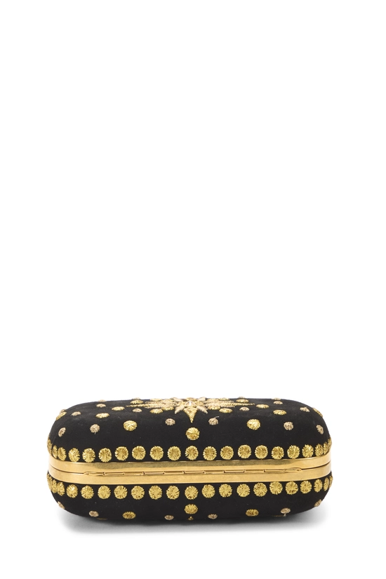 Black Velvet Skull Box Clutch, , large image number 4