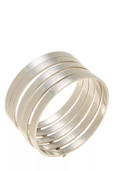 Sterling Silver Enamel Hinged Bangle