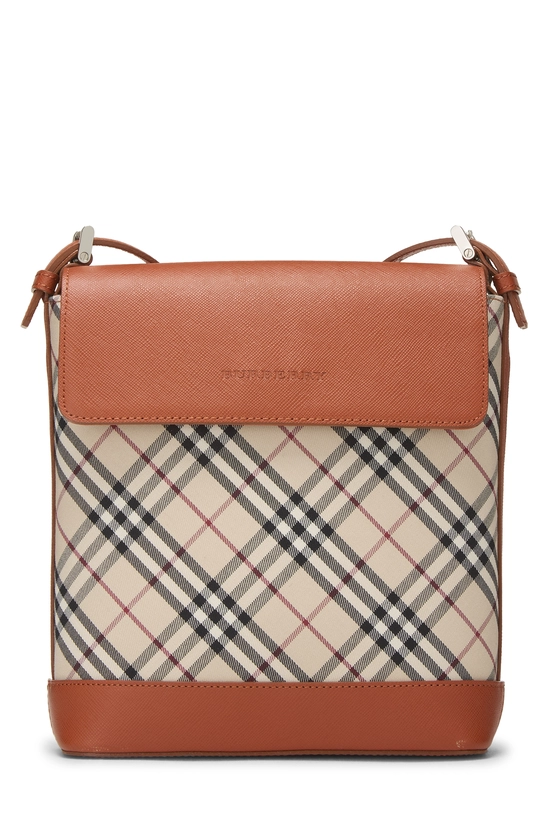 Orange House Check Jacquard Crossbody Small, , large image number 0