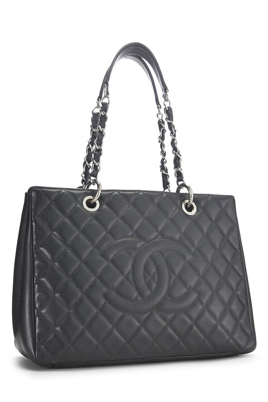 Charcoal Quilted Caviar Grand Shopping Tote (GST), , large image number 2