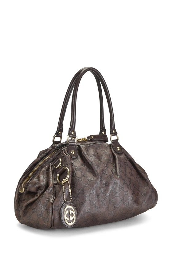 Brown Guccissima Sukey Boston Handbag, , large image number 1