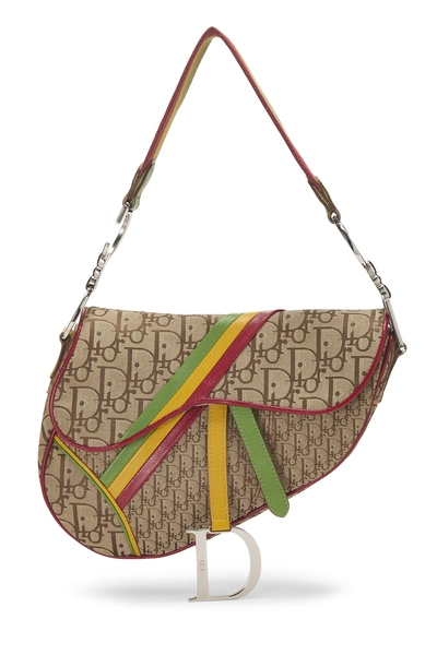 Beige Rasta Trotter Canvas Saddle Bag