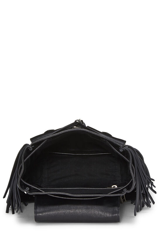 Black Calfskin Fringe Festival Backpack Small, , large image number 5