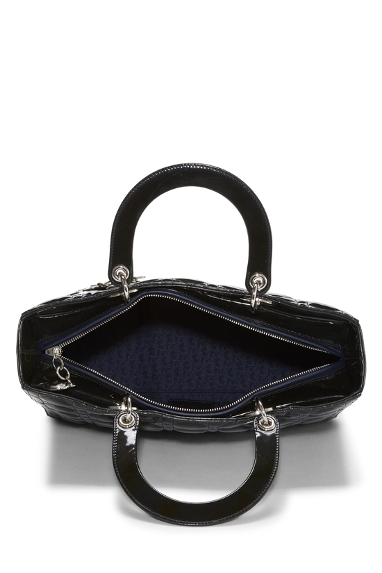 Navy Cannage Patent Leather Lady Dior Large, , large image number 5