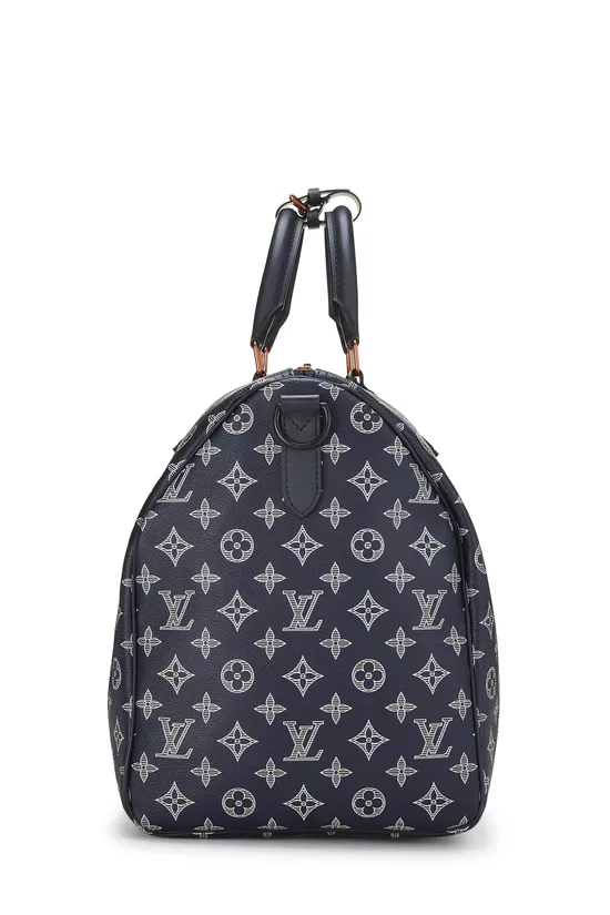 Kim Jones x Louis Vuitton Navy Monogram Upside Down Keepall Bandouliere 50, , large image number 2