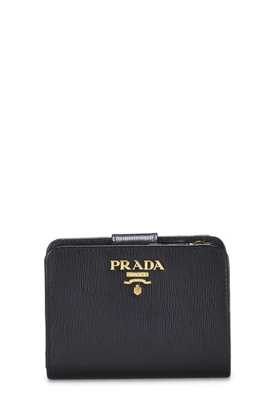 Black Vitello Move Compact Wallet