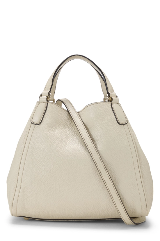 White Leather Soho Convertible Shoulder Bag Small, , large image number 3