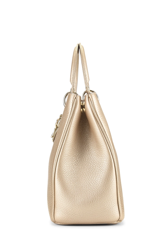 Gold Metallic Leather Diorissimo Medium, , large image number 2