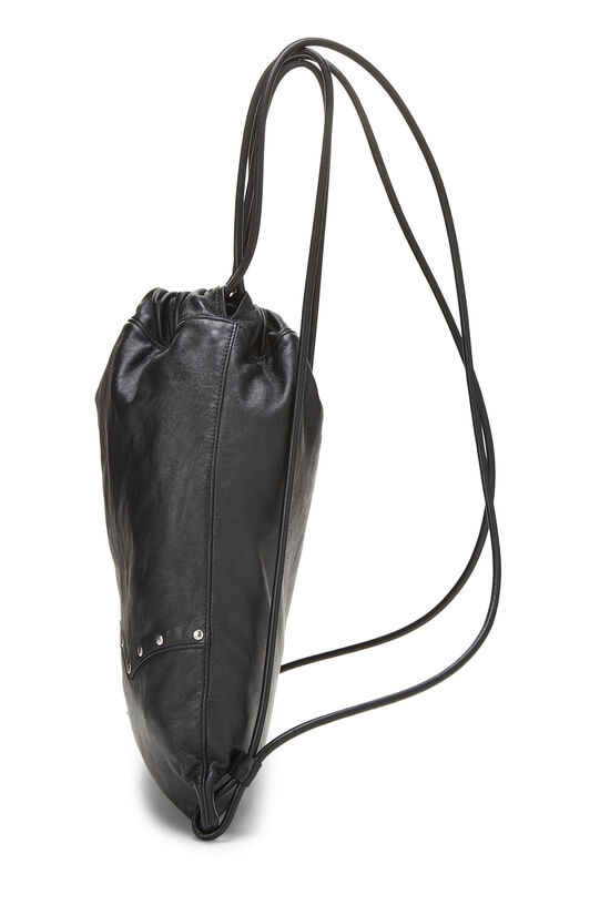 Black Leather Studded Teddy Backpack, , large image number 2
