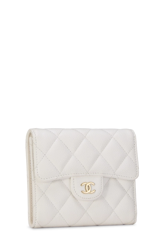 White Caviar Classic Flap Compact Wallet, , large image number 1