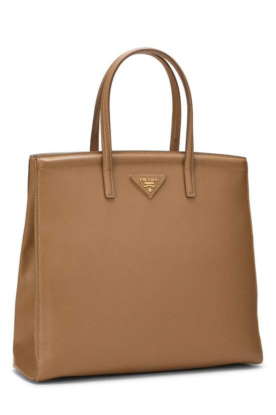 Brown Saffiano Convertible Parabole Tote, , large image number 1