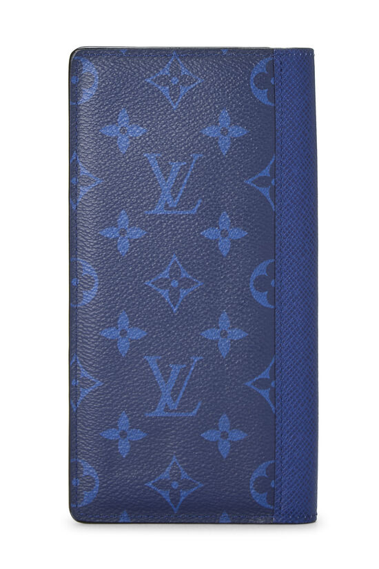 Pre-Owned Blue Monogram Taigarama Brazza Wallet QJA07U8SBB001