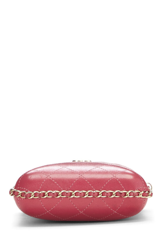 Pink Calfskin Crossbody Chain Phone Holder, , large image number 4