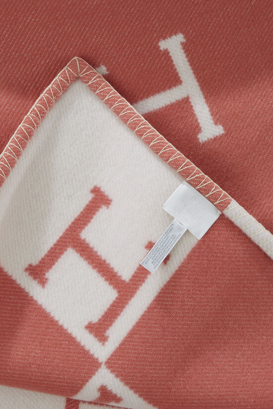 Pink 'H' Wool Avalon Baby Blanket, , large image number 3