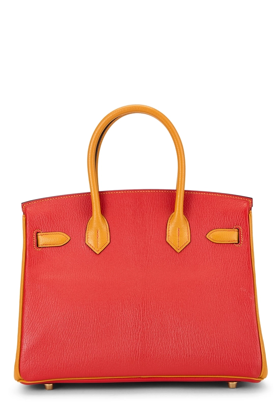 Rouge Tomate & Jaune d'Or Chevre Horseshoe Birkin 30, , large image number 3