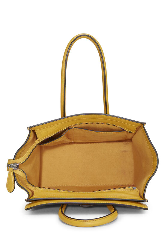 Yellow Calfskin Leather Luggage Micro, , large image number 5