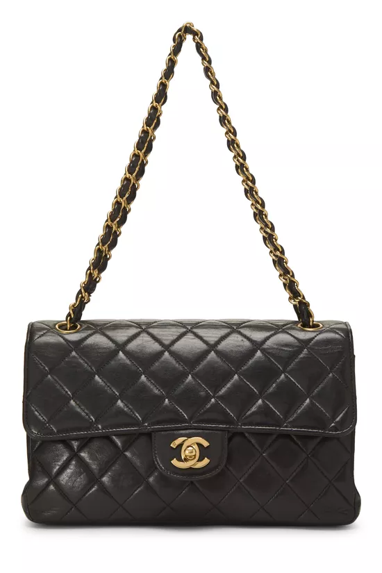 Black Quilted Lambskin Double Sided Classic Flap Medium, , large image number 3