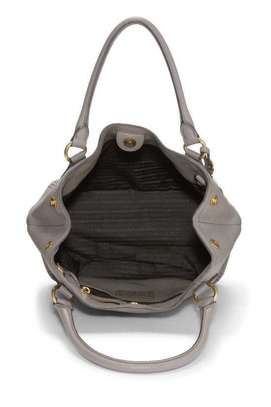 Grey Vitello Daino Sacca 2 Manici, , large image number 5