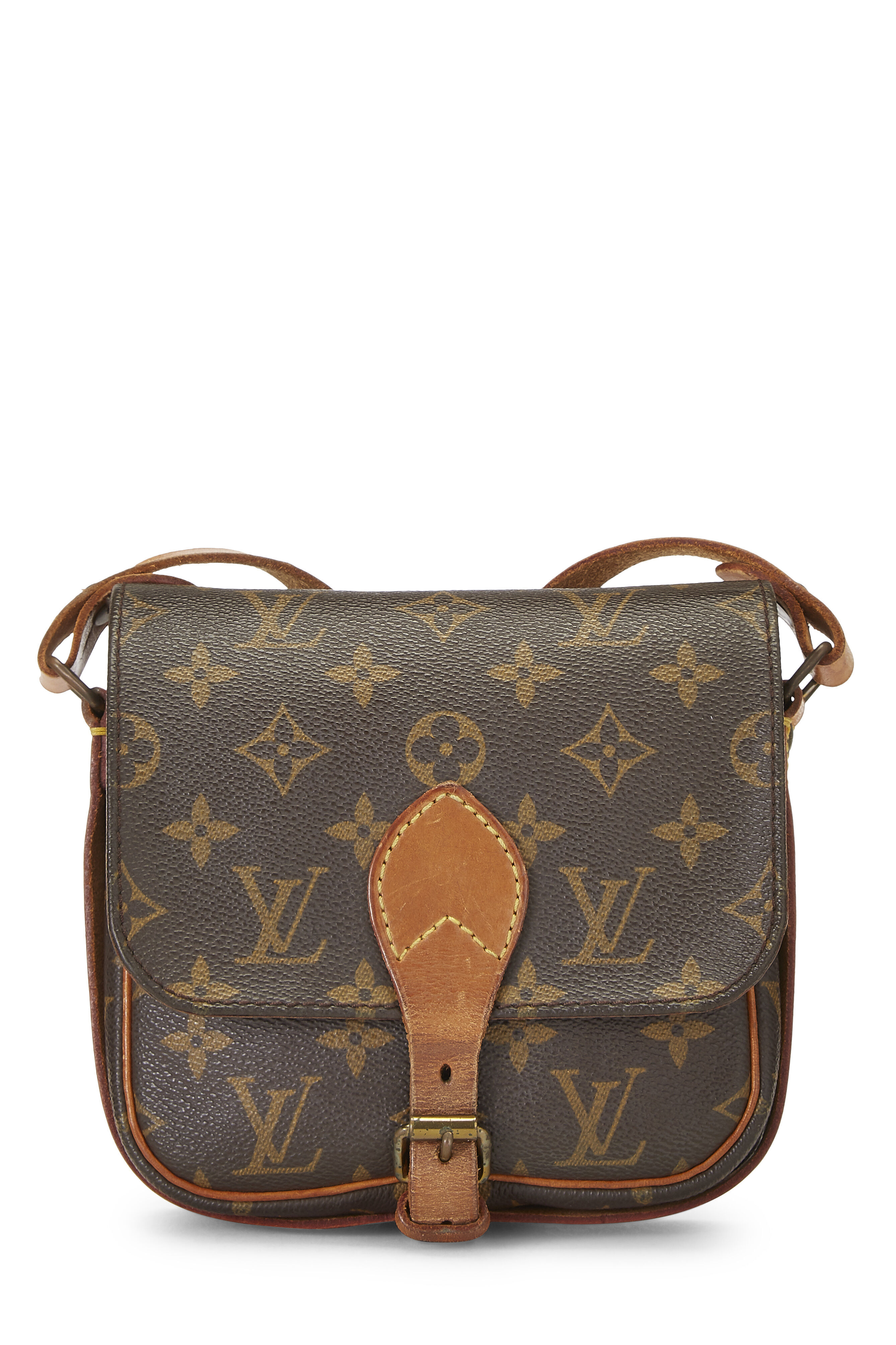 Louis Vuitton Cartouchiere Canvas Shoulder Bag (pre-owned) in Gray
