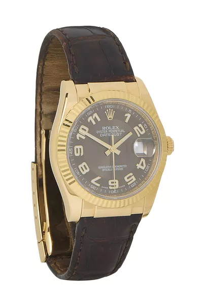 18k Yellow Gold Bronze Arabic Dial Datejust 116138 36mm