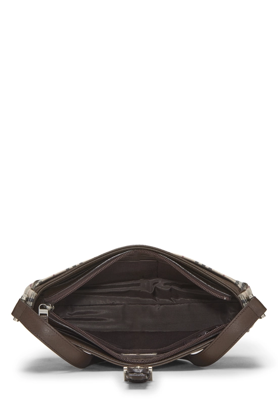 Brown House Check Jacquard Bucket Shoulder Bag Small, , large image number 5