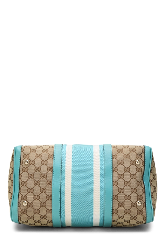 Blue Original GG Canvas Vintage Web Boston Bag Medium, , large image number 4
